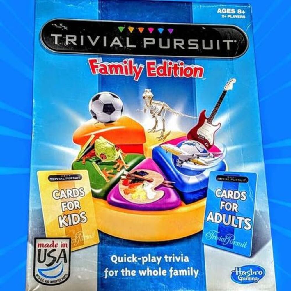 Hasbro Trivial Pursuit Family Edition Board Game Classic Entertainment